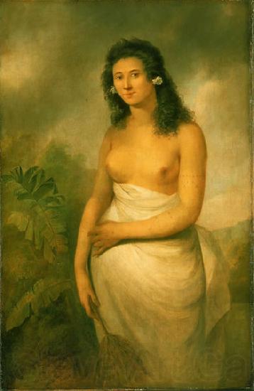 John Webber The Tahitian Princess Poedua, the daughter of Orio, Chief of Raiatea Norge oil painting art